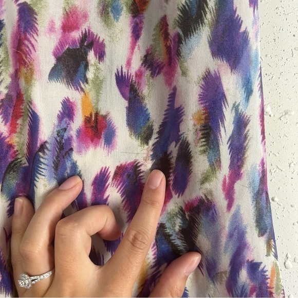 Cabi Colorful Rainbow Lightweight Short Sleeve Blouse Casual Summer Large - Picture 7 of 7